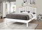 5ft King Size The Curve White & Oak finish wood bed frame Curved headboard head end low foot end board 2